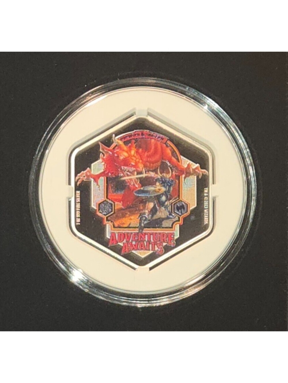 DUNGEONS & DRAGONS- ADVENTURE AWAITS 1 oz .999 Fine Silver Proof-Like Color Coin